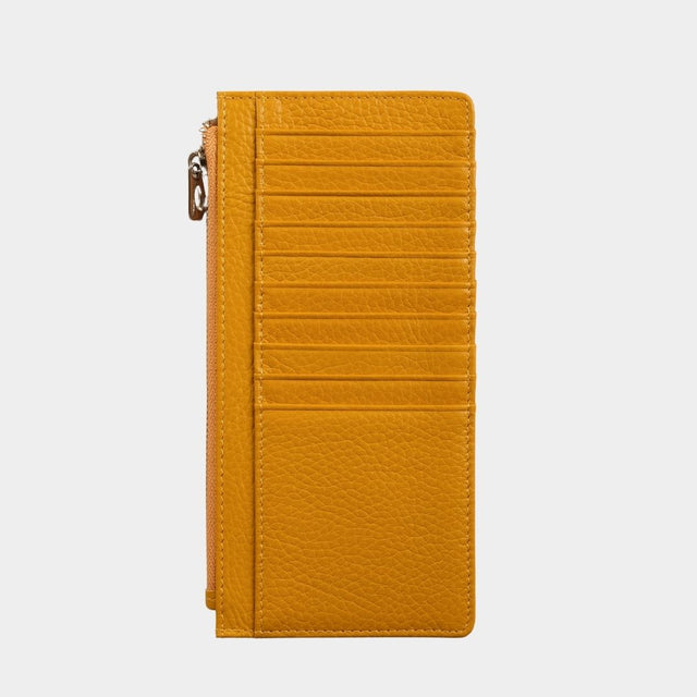 Large Zip Card Holder Mustard