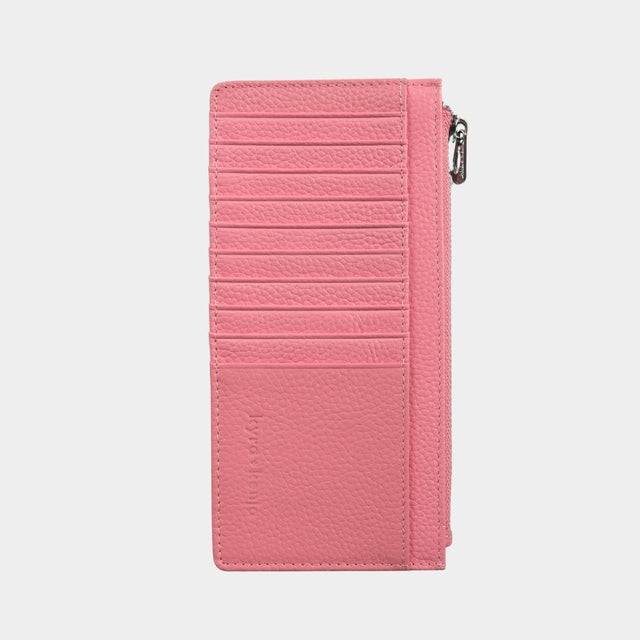 Large Zip Card Holder Pink