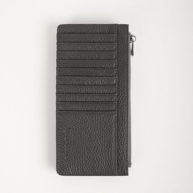 Large Zip Card Holder Charcoal