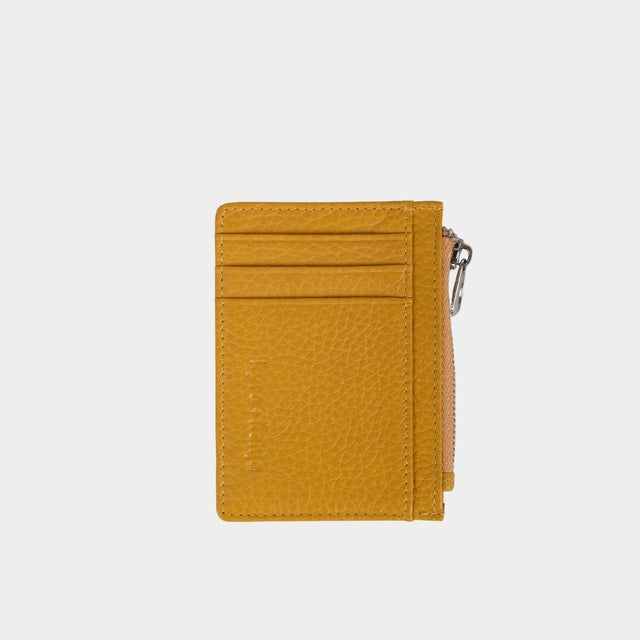 Small Zip Card Holder Mustard
