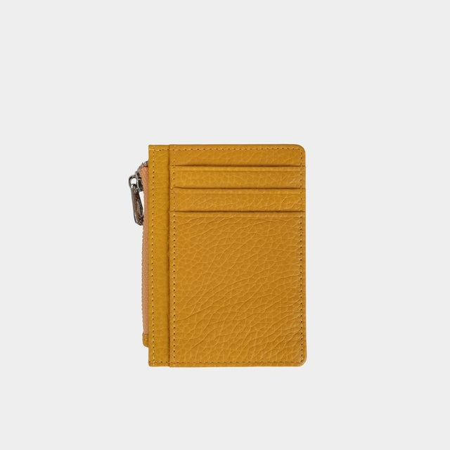 Small Zip Card Holder Mustard
