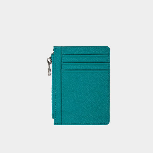 Small Zip Card Holder Teal