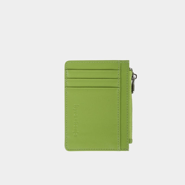 Small Zip Card Holder Lime Green