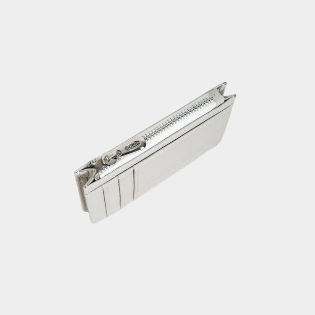 Small Zip Card Holder Off White