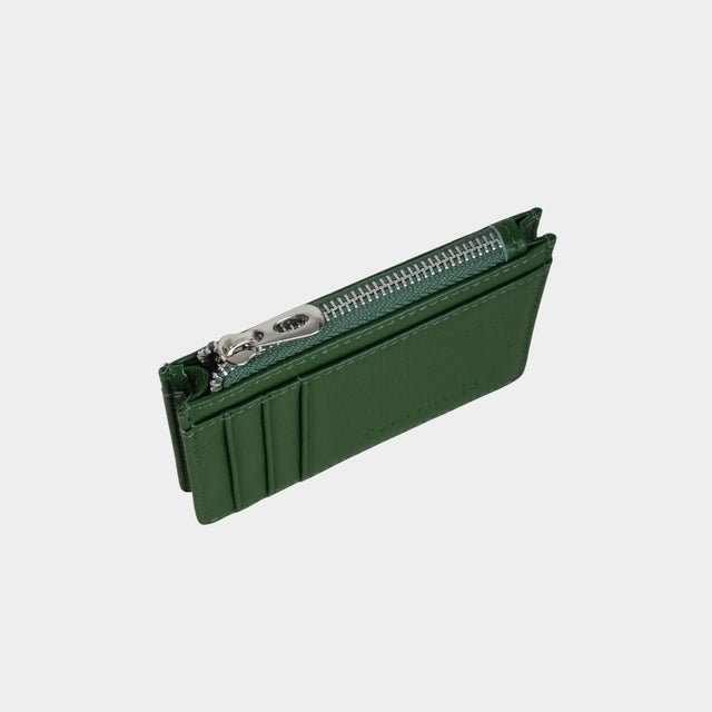 Small Zip Card Holder Khaki Green