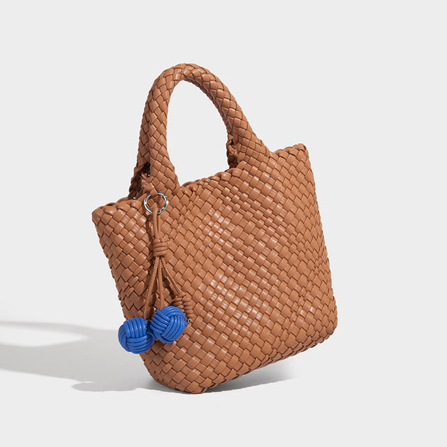 Olivia Woven Tote/Crossbody Brown
