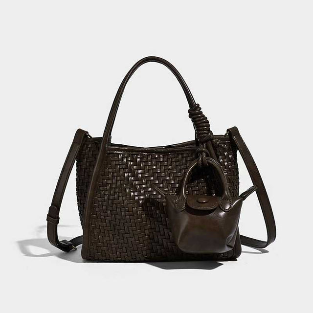 Siena Woven Mini Tote Chocolate