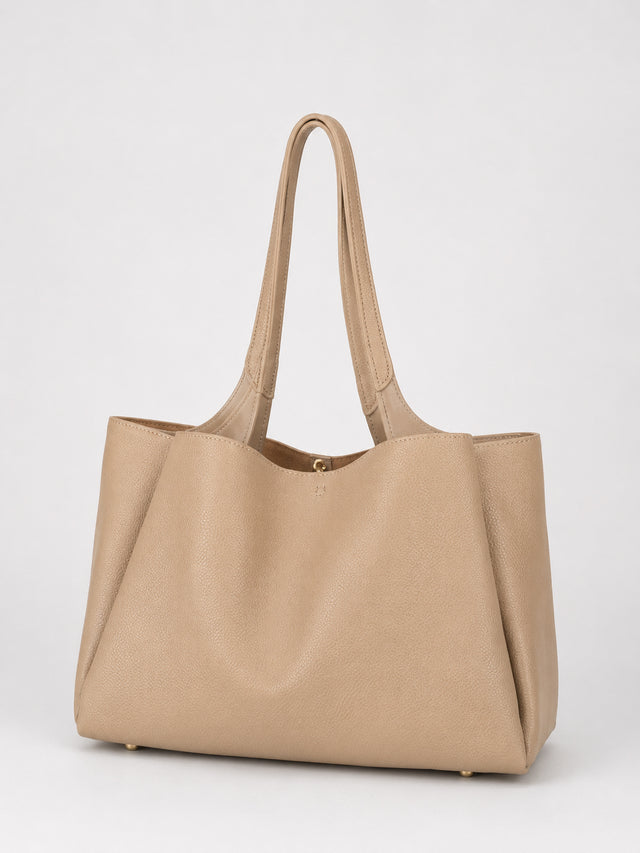Mara Structured Tote Beige