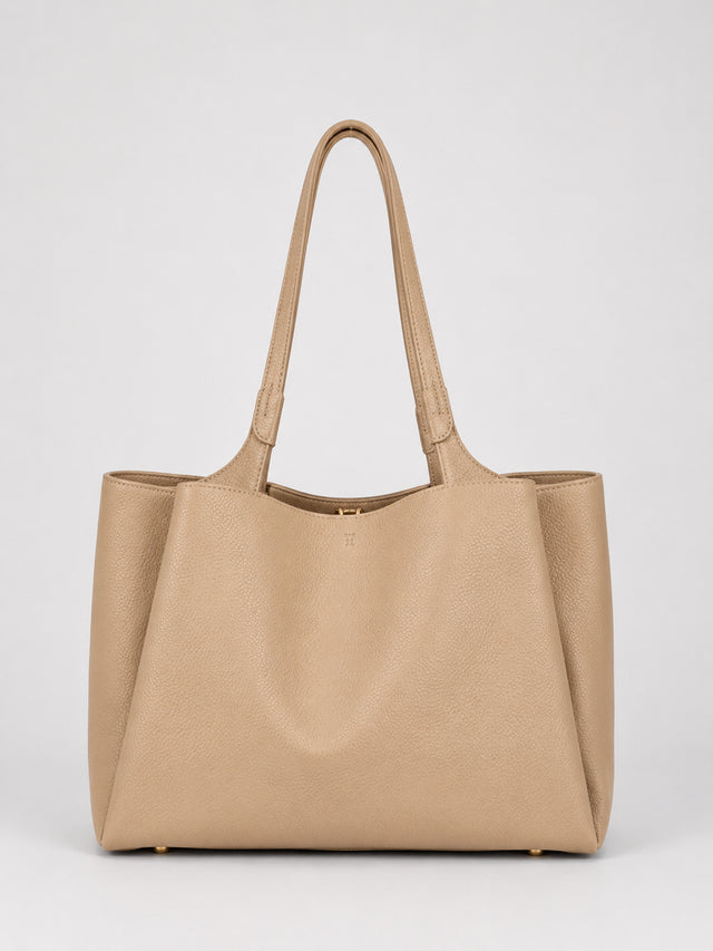 Mara Structured Tote Beige