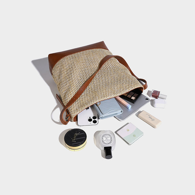 Dua Natural Raffia Camel