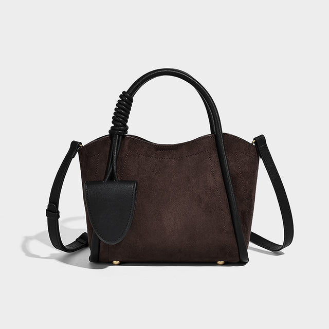 Sophia Shoulder Bag Suede Chocolate