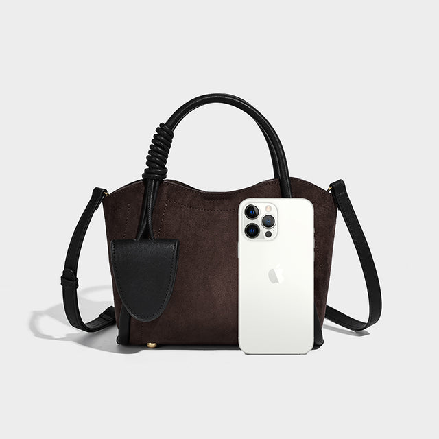 Sophia Shoulder Bag Suede Chocolate