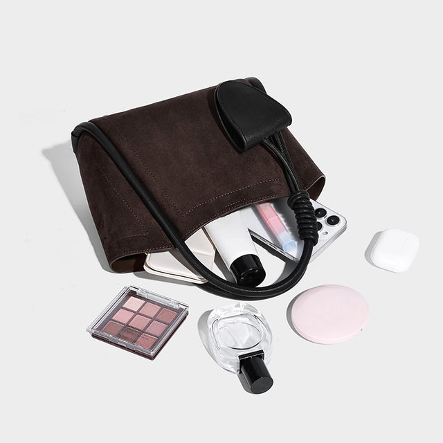 Sophia Shoulder Bag Suede Chocolate