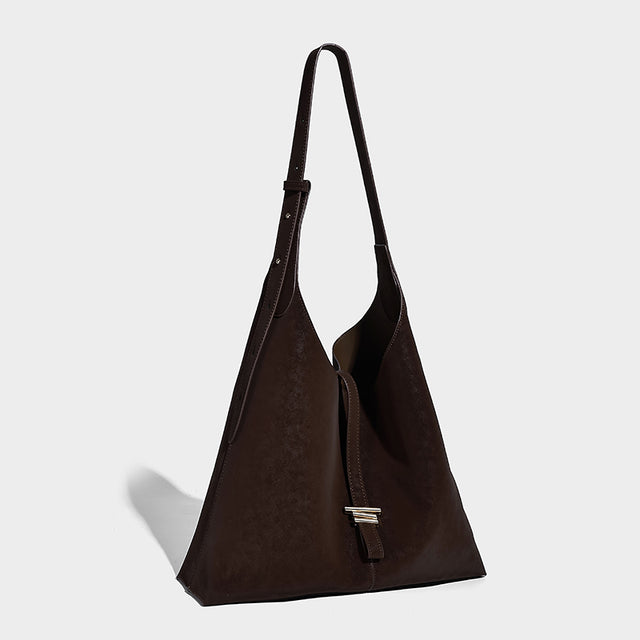 Suede Hobo Bag Chocolate