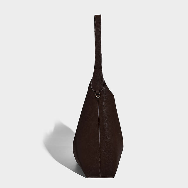 Suede Hobo Bag Chocolate