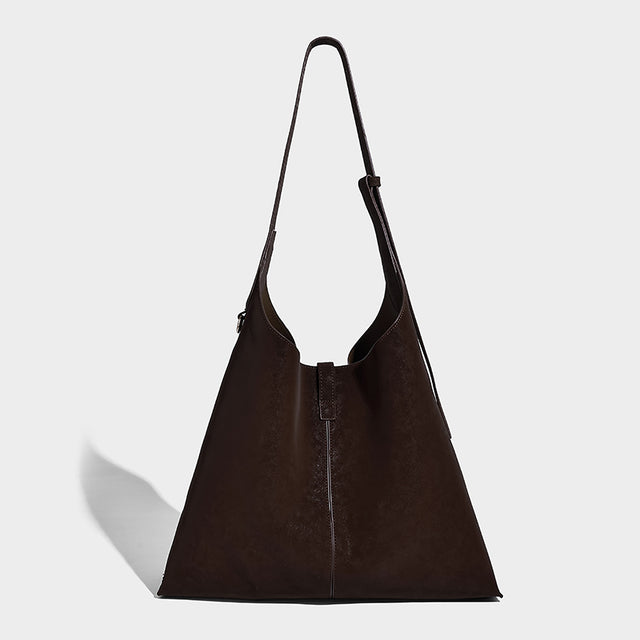 Suede Hobo Bag Chocolate