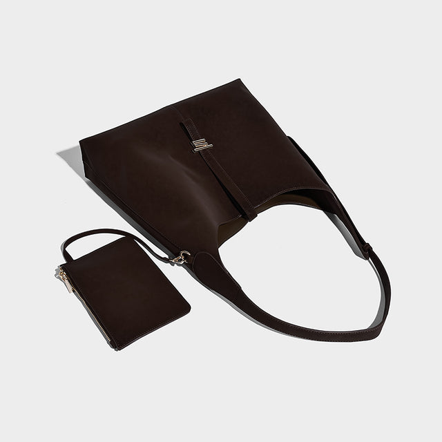 Suede Hobo Bag Chocolate