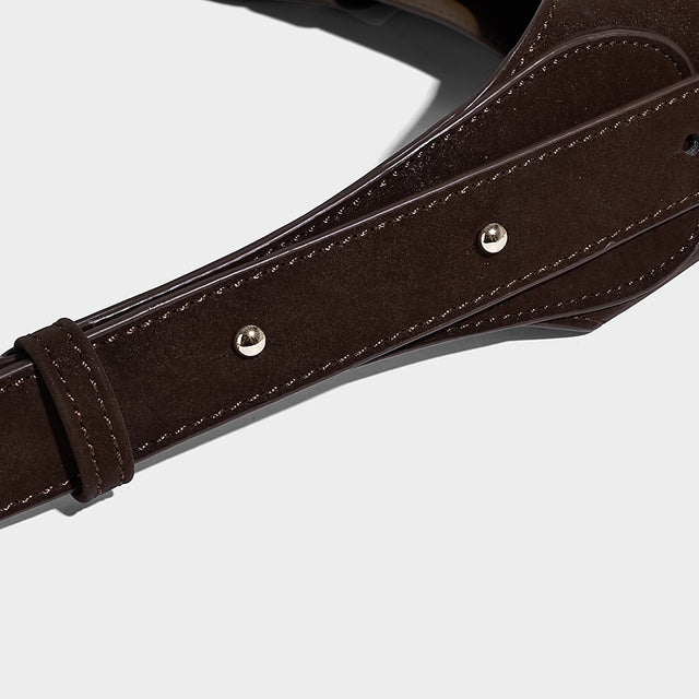 Suede Hobo Bag Chocolate