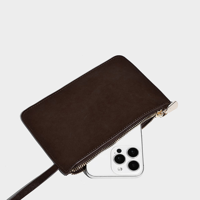 Suede Hobo Bag Chocolate