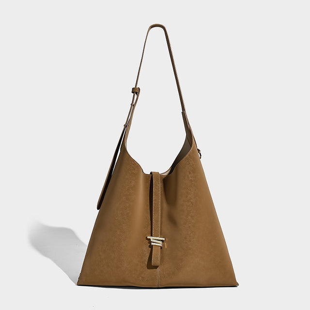 Suede Hobo Bag Brown