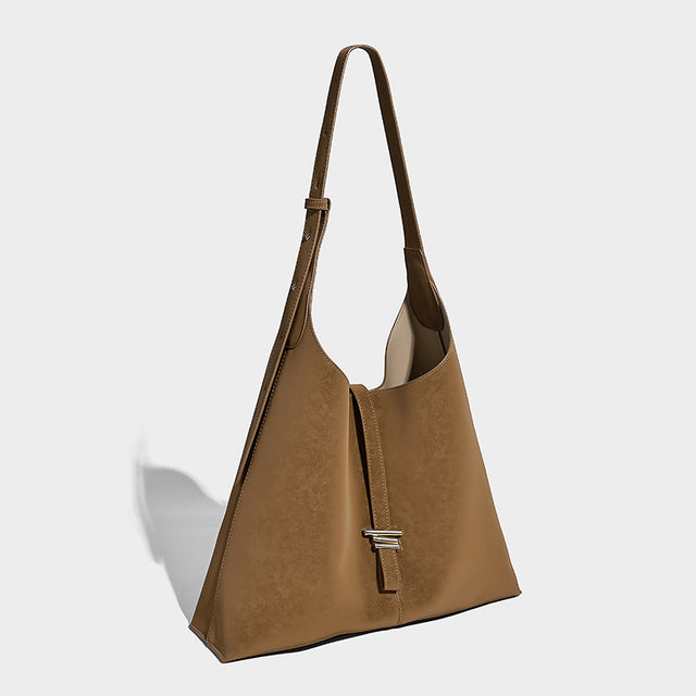 Suede Hobo Bag Brown