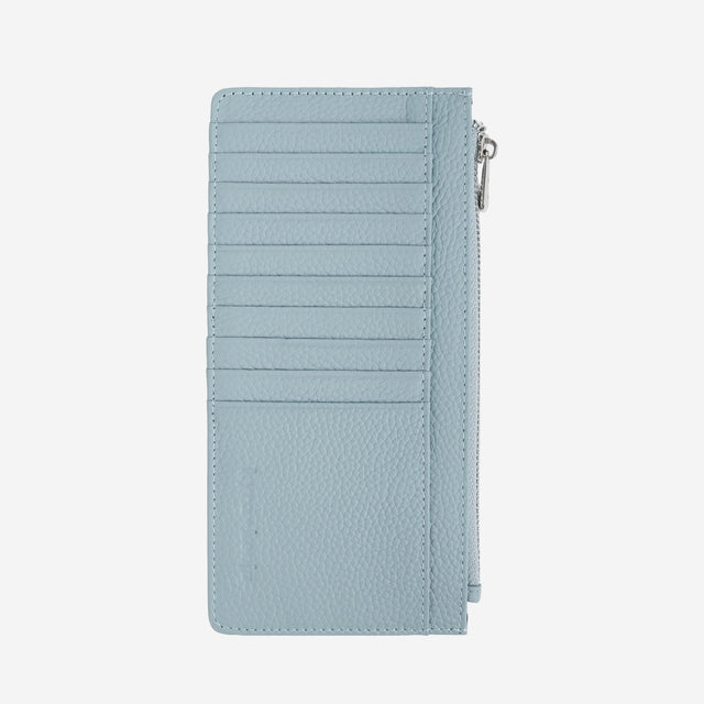 Large Zip Card Holder Light Blue