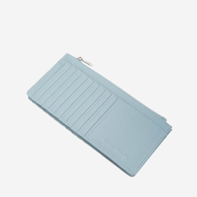 Large Zip Card Holder Light Blue
