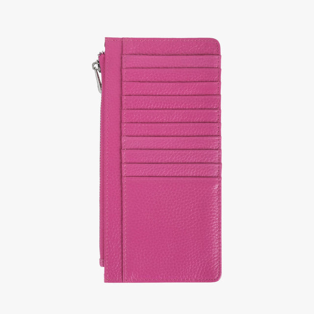 Large Zip Card Holder Pink