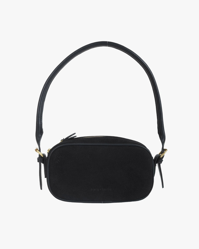 Mitsy Shoulder Suede Black