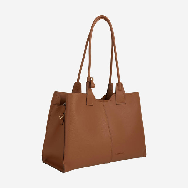 Kaia Tan Structured Tote - Large