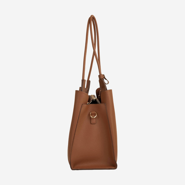 Kaia Tan Structured Tote - Large