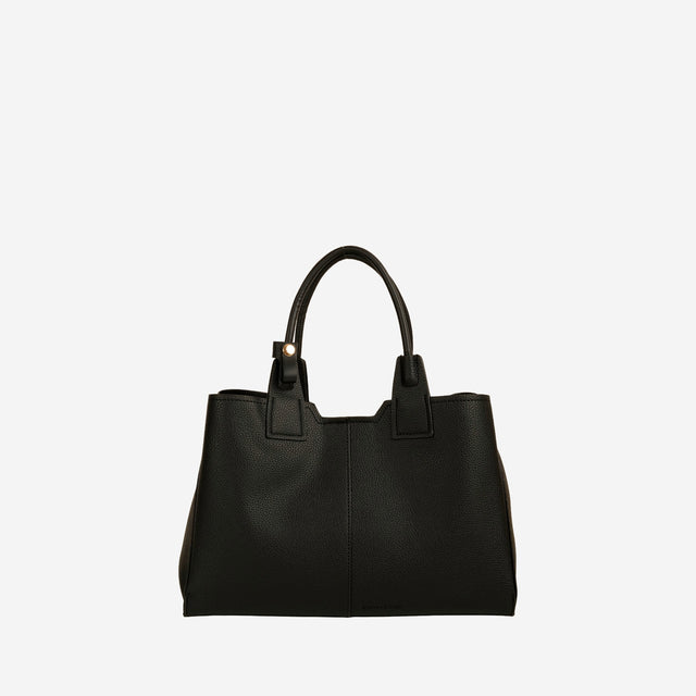 Kaia Black Structured Tote
