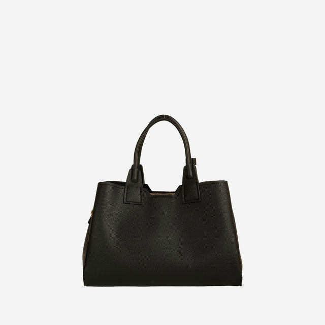 Kaia Black Structured Tote