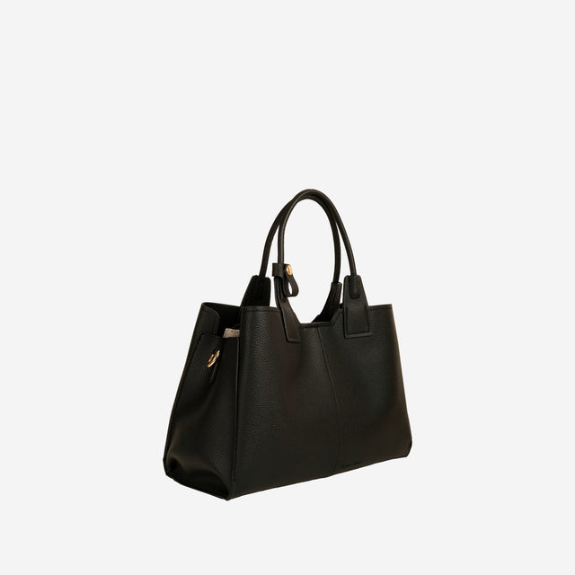 Kaia Black Structured Tote