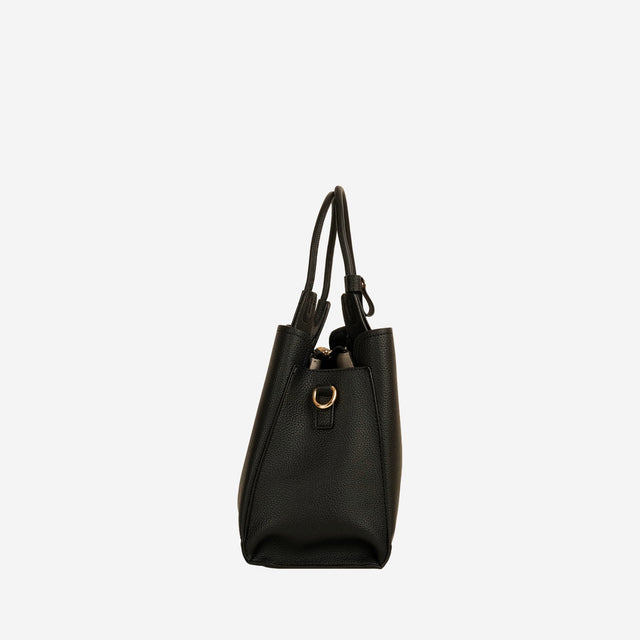 Kaia Black Structured Tote