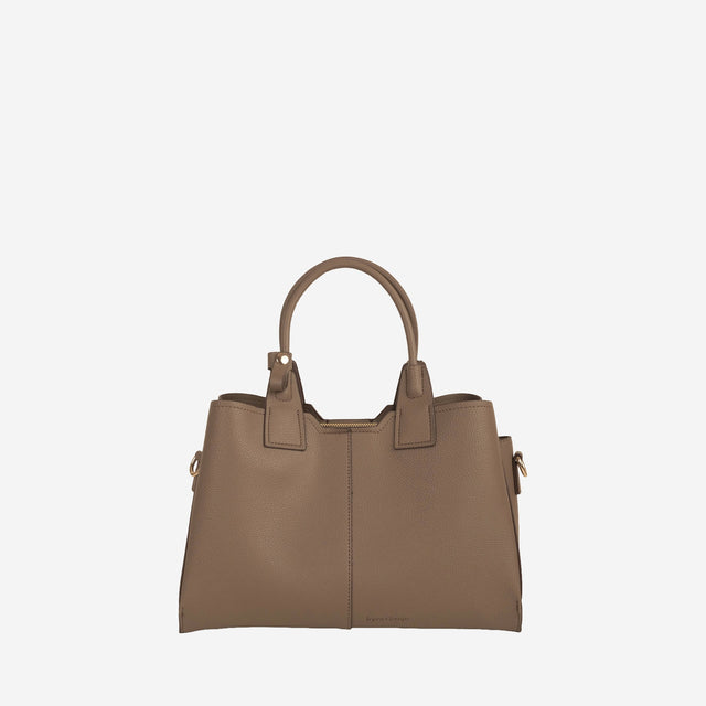 Kaia Taupe Structured Tote