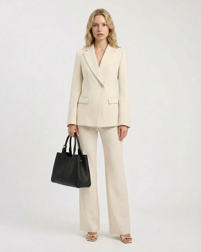 Kaia Black Structured Tote