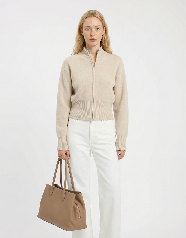 Cove Beige Shoulder Tote
