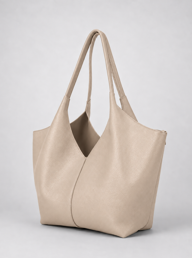 Nola Relaxed Tote Beige