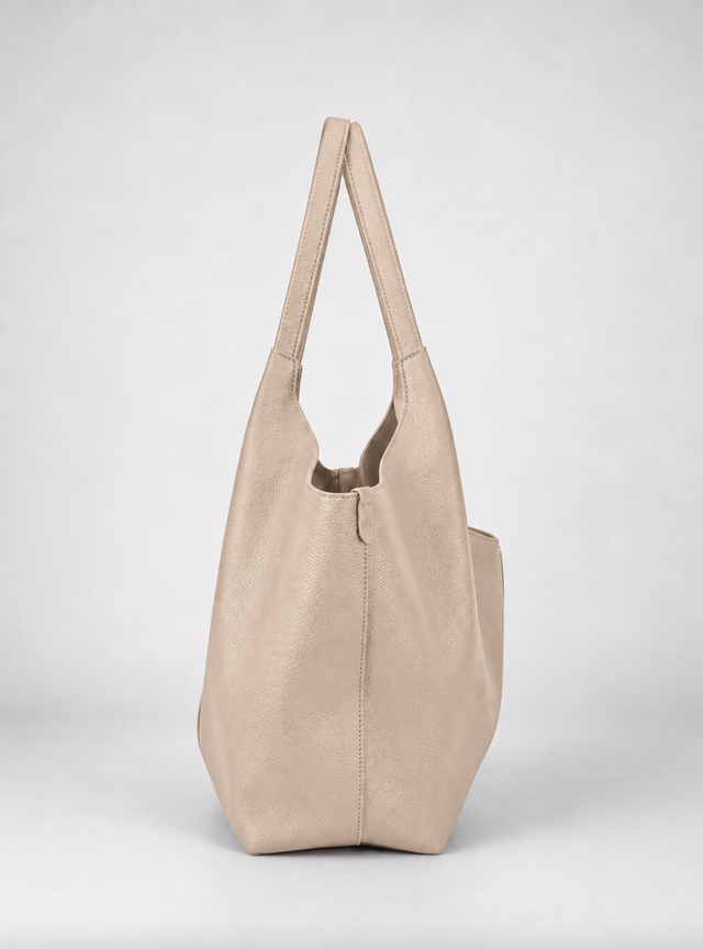 Nola Relaxed Tote Beige