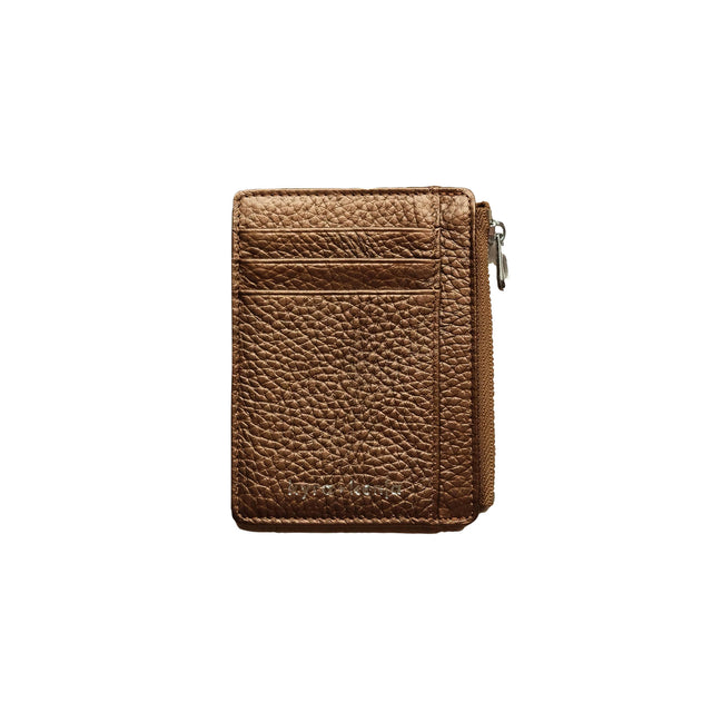 Zip Card Holder Copper Bronze
