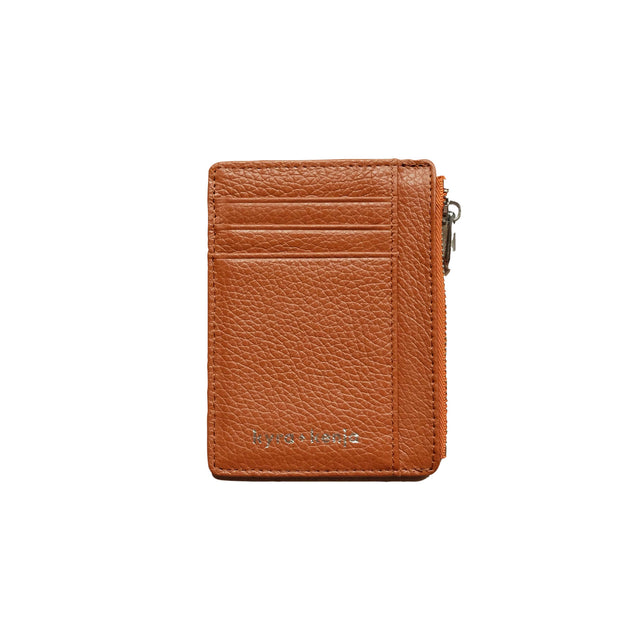 Zip Card Holder Tan