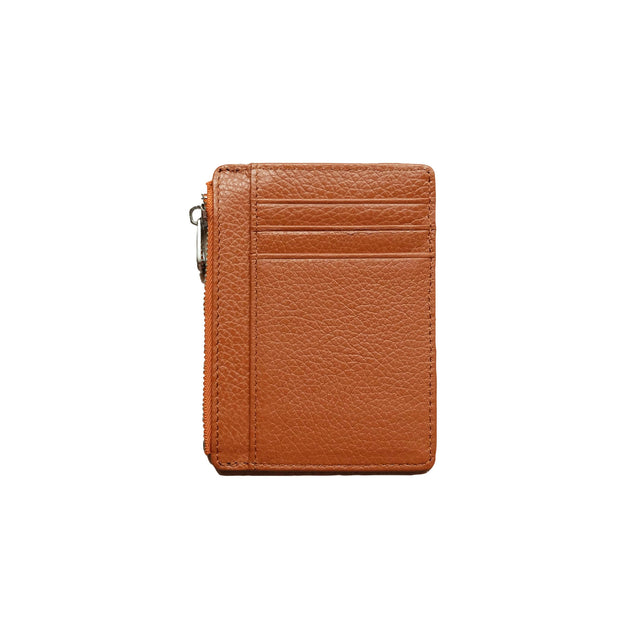 Zip Card Holder Tan