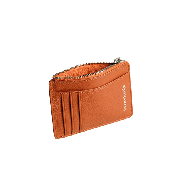 Zip Card Holder Tan