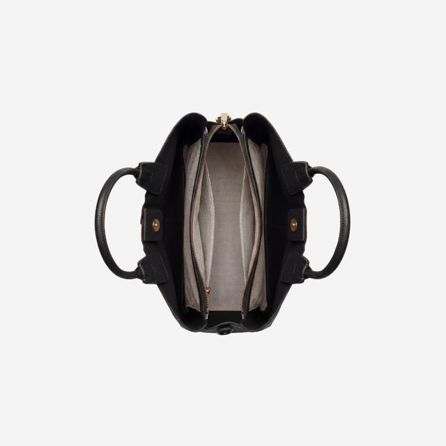 Kaia Black Structured Tote