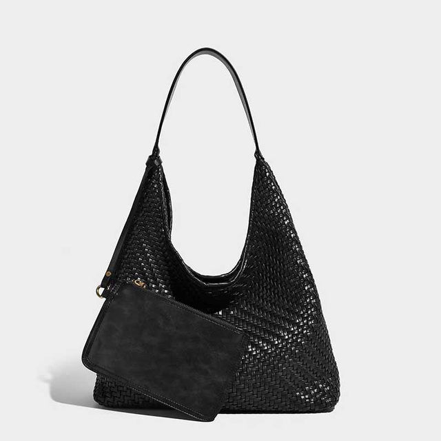 Naya Woven Hobo Bag Black