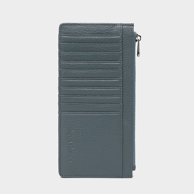 Large Zip Card Holder Niagara Blue