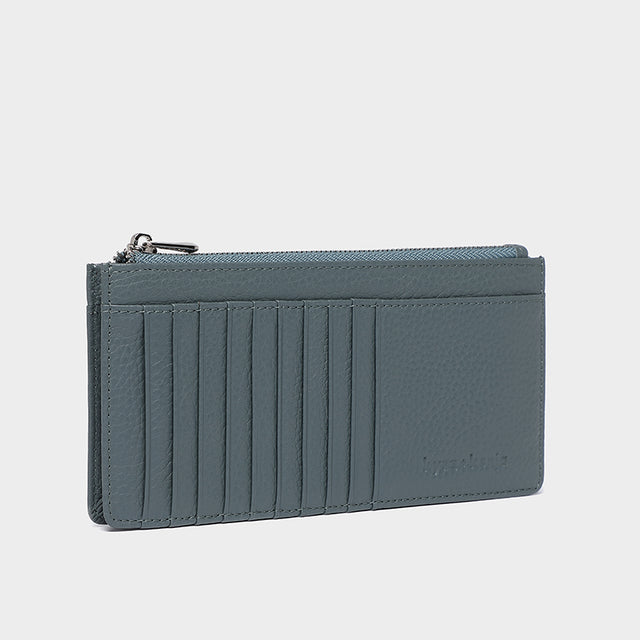 Large Zip Card Holder Niagara Blue