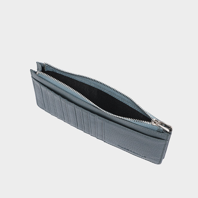 Large Zip Card Holder Niagara Blue