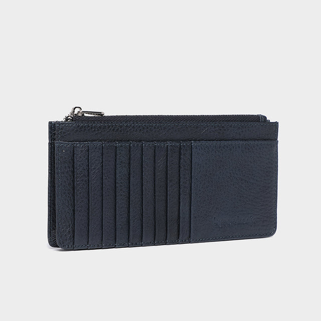 Large Zip Card Holder Dark Navy